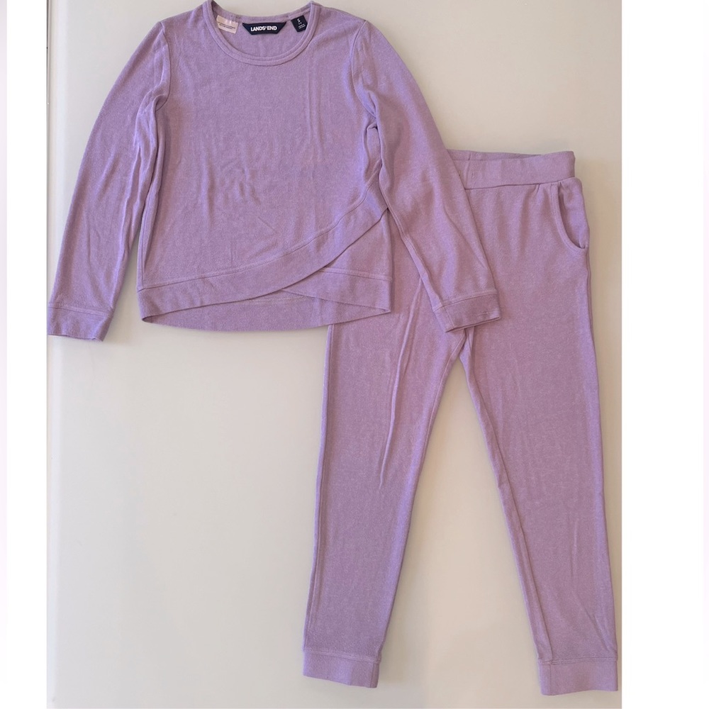 Lands’ End LS Top/Jogger Sweatpants EUC